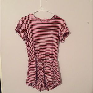 American apparel striped romper
