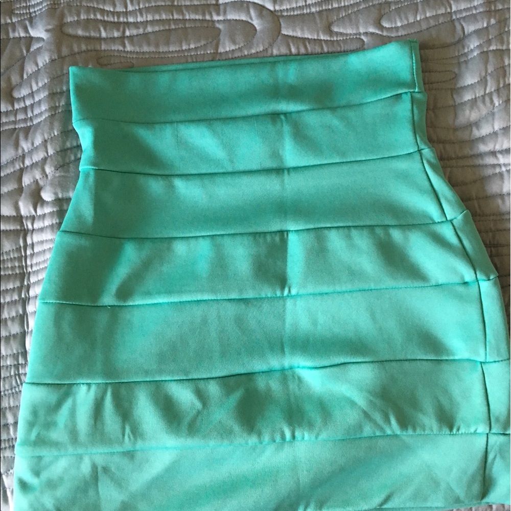 Midi stretch spandex skirt,
