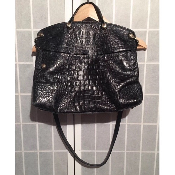 Furla Croc Embossed Piper Bag - Picture 1 of 4
