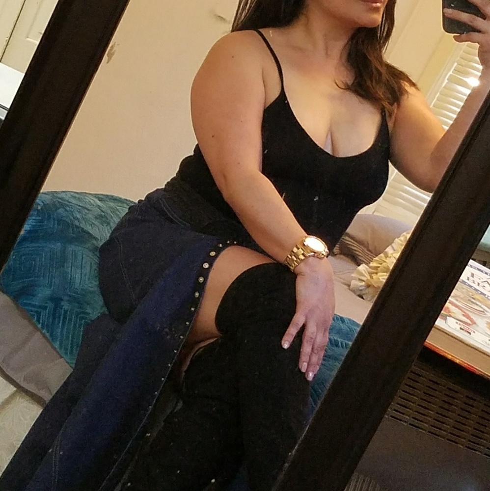 Full length jean skirt