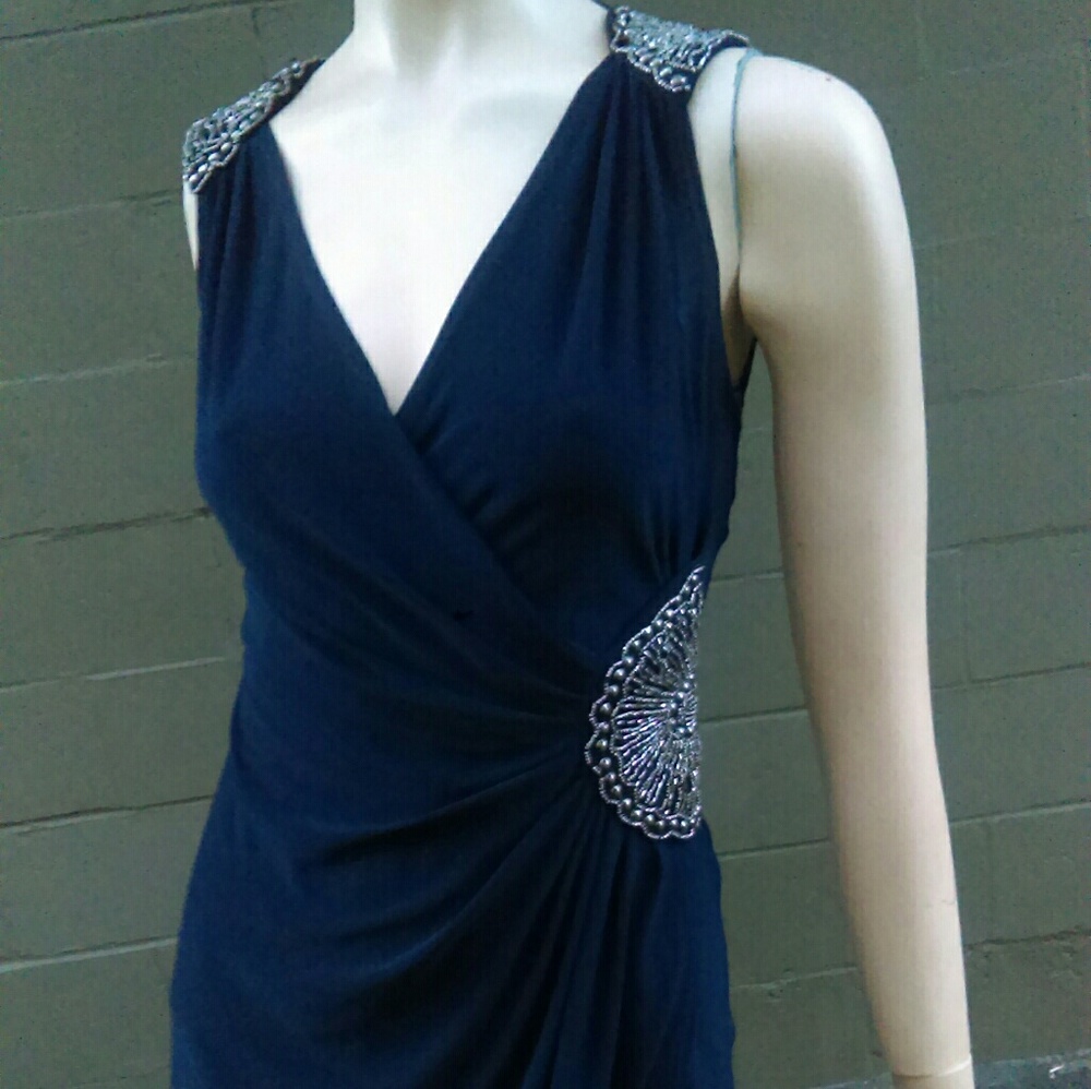 Navy Blue Elegant Party Dress