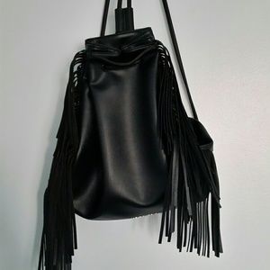 Victoria's Secret Black fringe backpack
