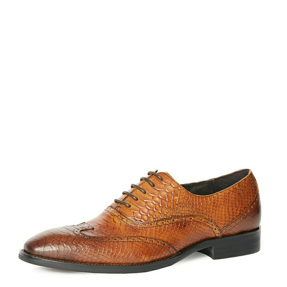JUMP NEWYORK Dragon Tan Wingtip Oxfords
