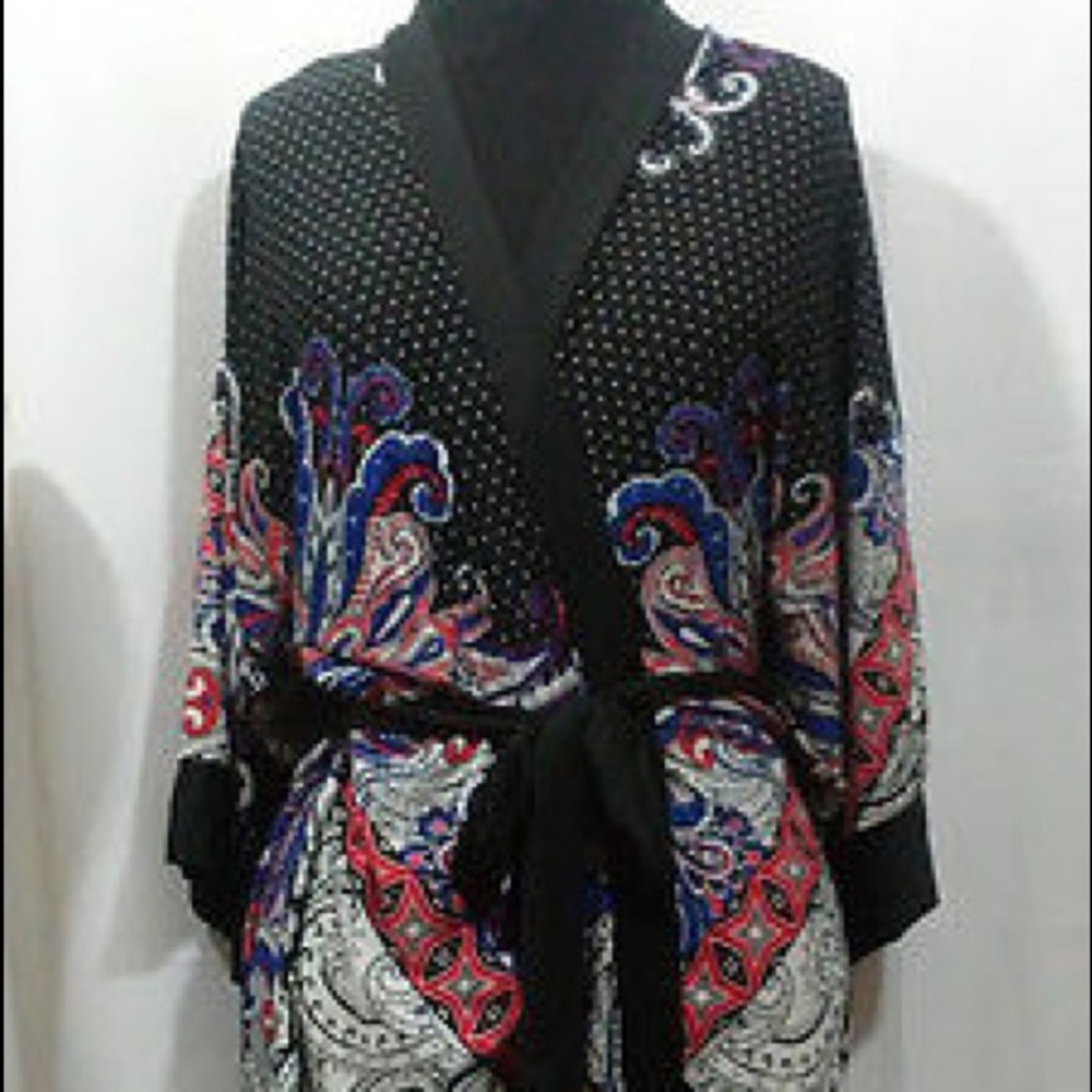 Kimono Wrap Dress Floral Paisley Boho Chic