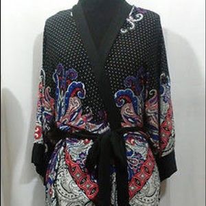 Kimono Wrap Dress Floral Paisley Boho Chic