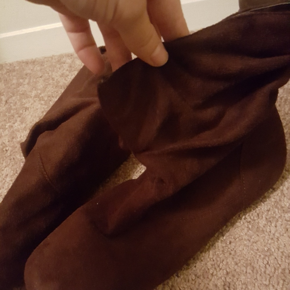 Brown ankle booties