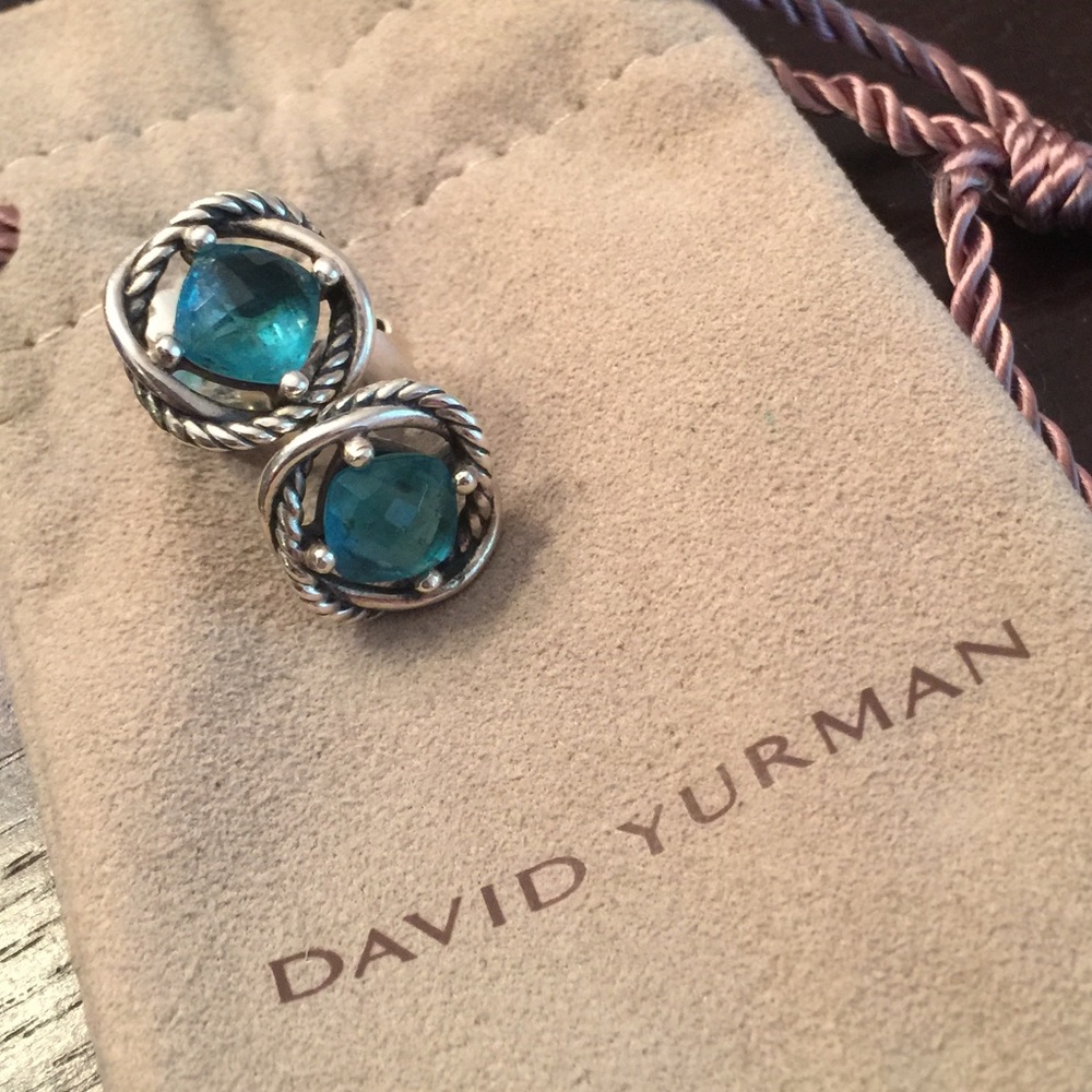 David Yurman Blue Topaz Earrings