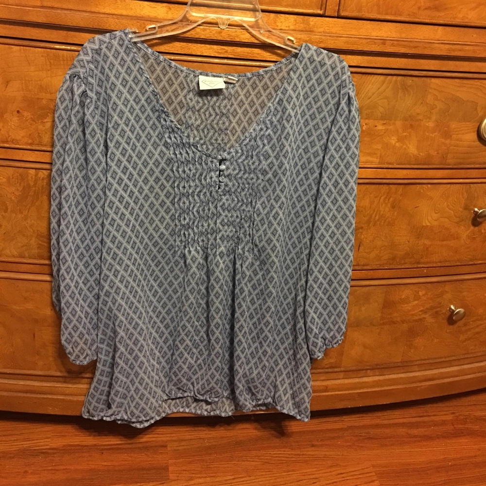 Blouse light blue and dark blue
