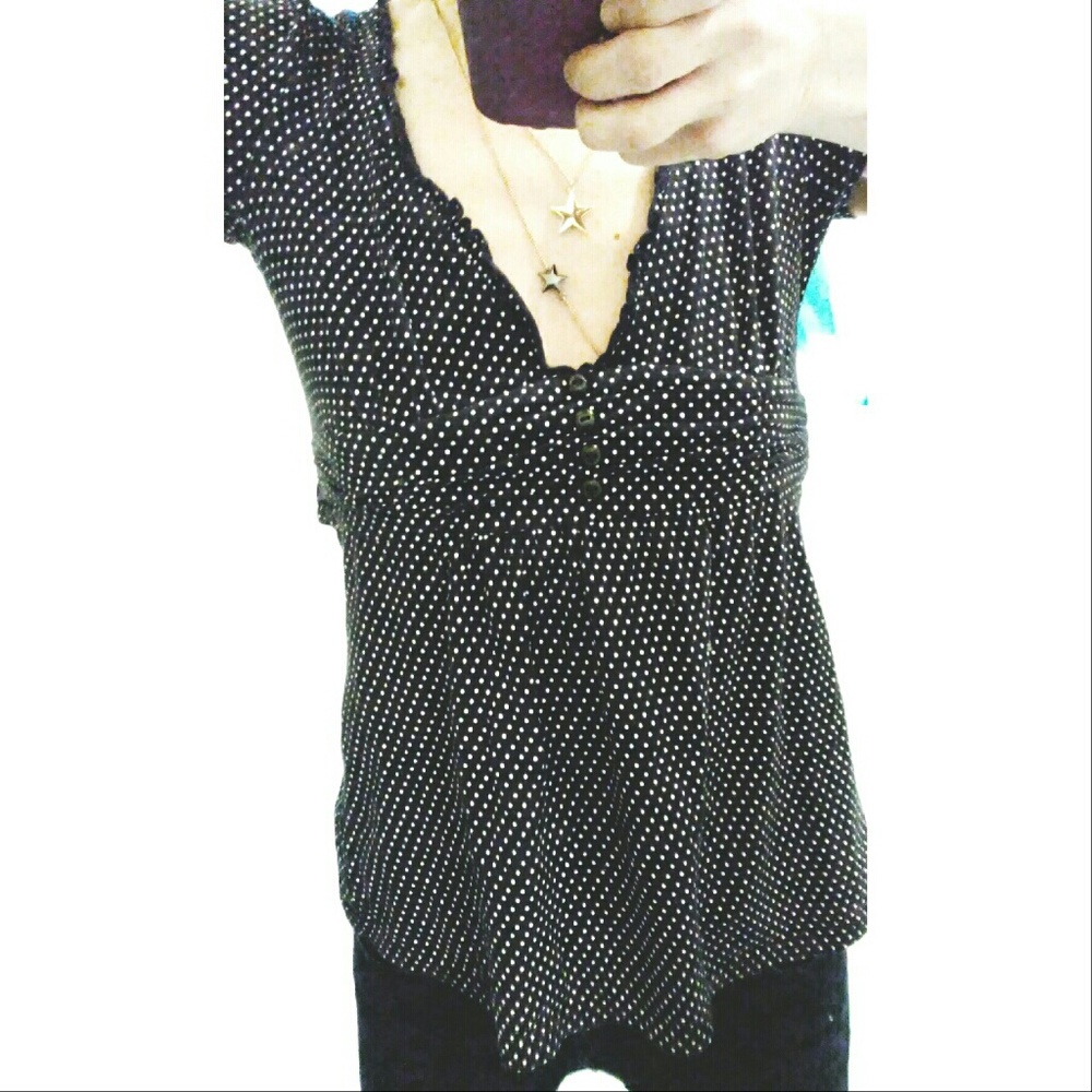 Polkadot peplum top