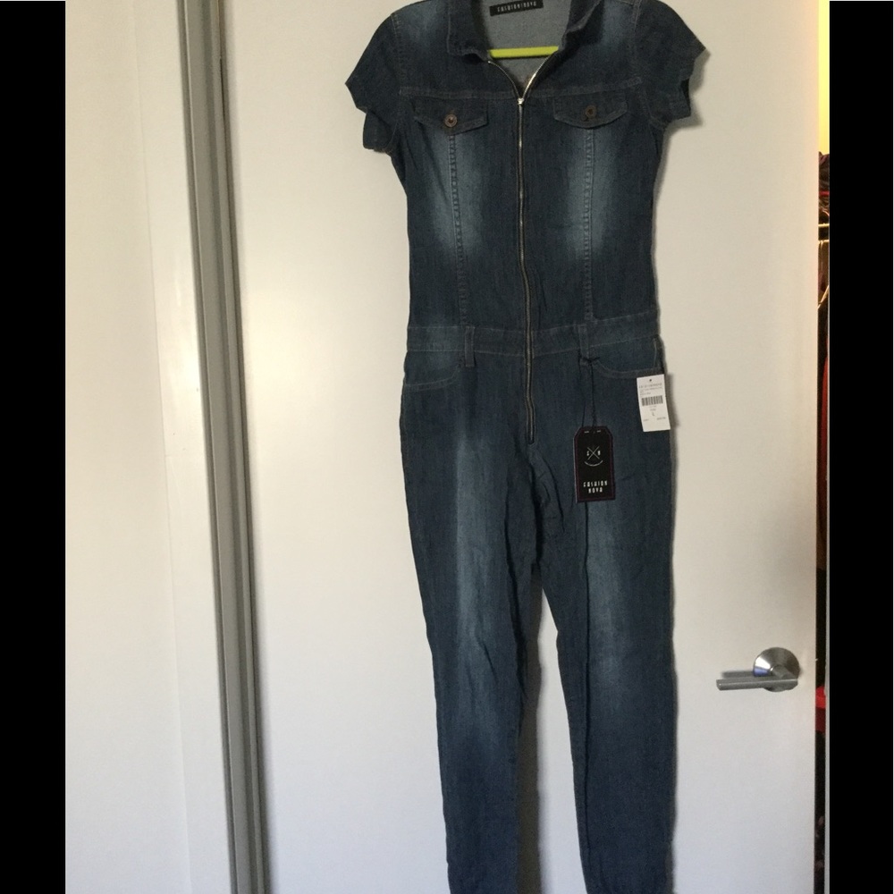 (NWT) Fashion Nova Jean Jumpsuit