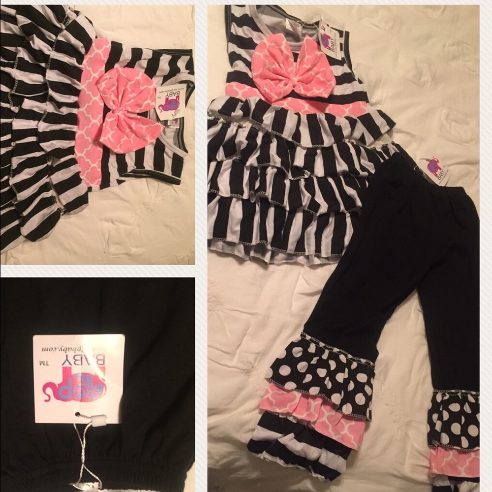 Little girls 2 piece pant set. New with tags