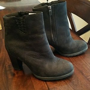 Black suede Timberland Earthkeepers ankle boots