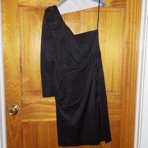 French connection one shouldered dress with bow