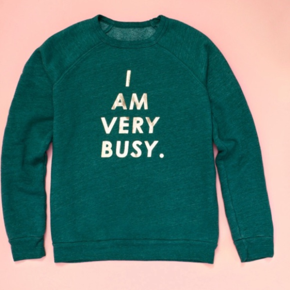 ban.do Sweatshirt BANDO -I Am Very Busy Limtd Edt NEW - Picture 1 of 6