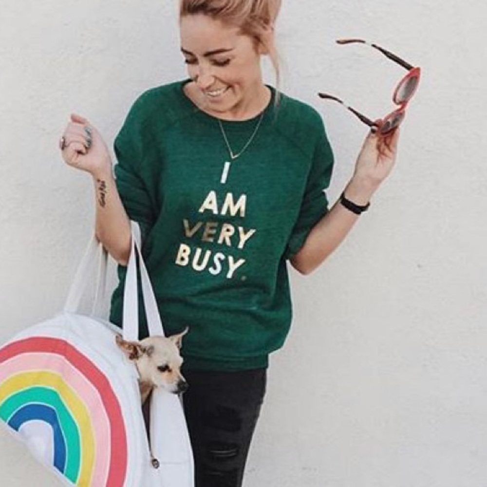 ban.do Sweatshirt BANDO -I Am Very Busy Limtd Edt NEW - Picture 2 of 6