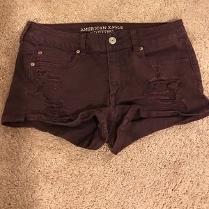 Maroon American eagle shorts