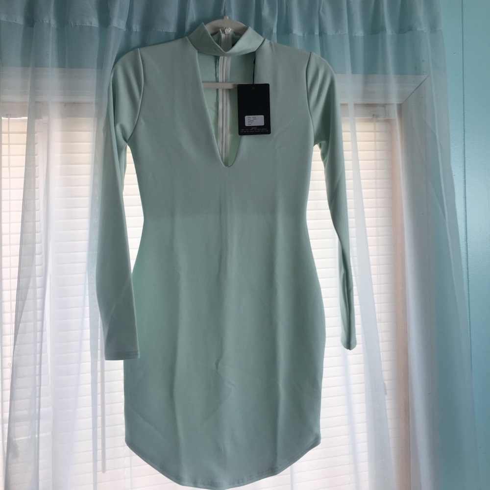 Missguided size 4 mint/turquoise dress NWT