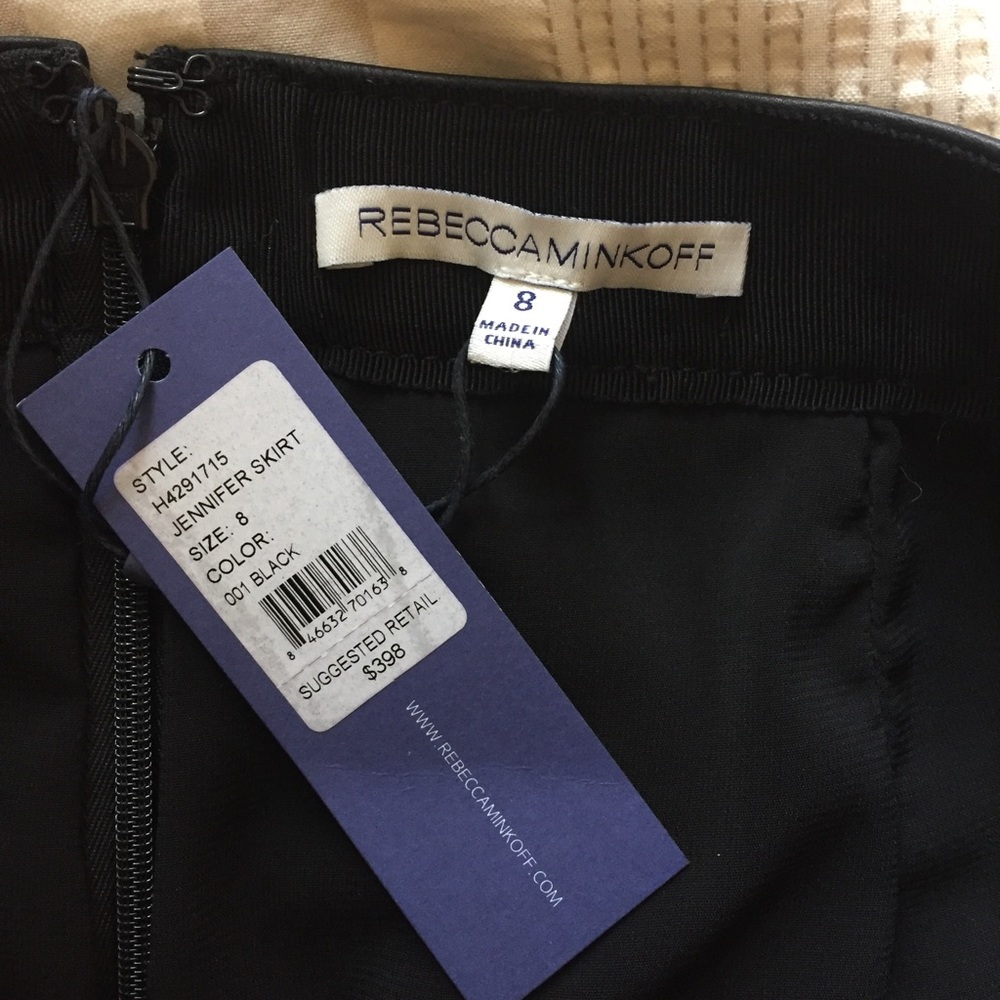 Rebecca Minkoff Black Leather Skirt - Picture 6 of 8