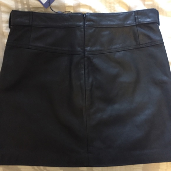 Rebecca Minkoff Black Leather Skirt - Picture 8 of 8