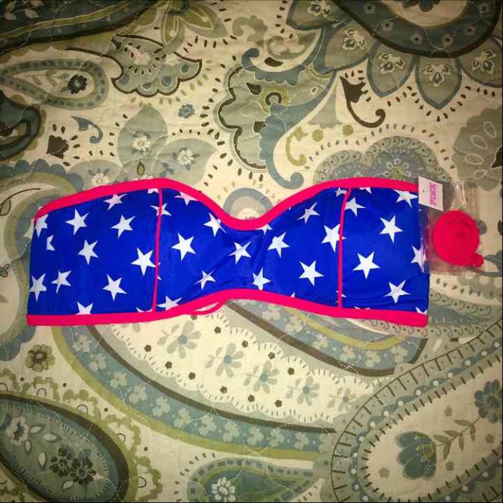NWT VS PINK American Flag Reversible Bikini Top