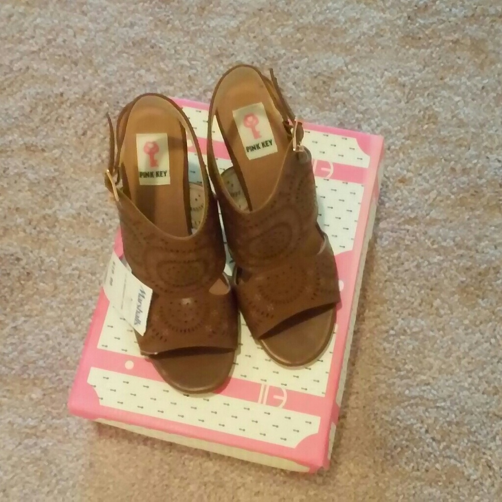 Pink Key Heather Sandals