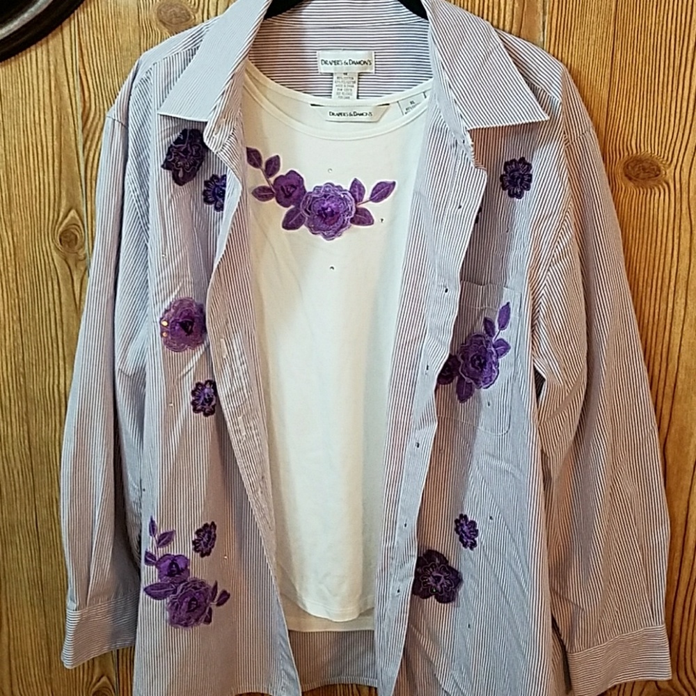 ♀NWOT Draper's & Damon's Button Down & Tank Top♀