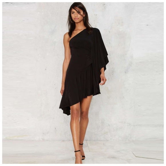 ‼️PRICE FIRM LAST CALL One Shoulder Ruffle Dress - Picture 2 of 4