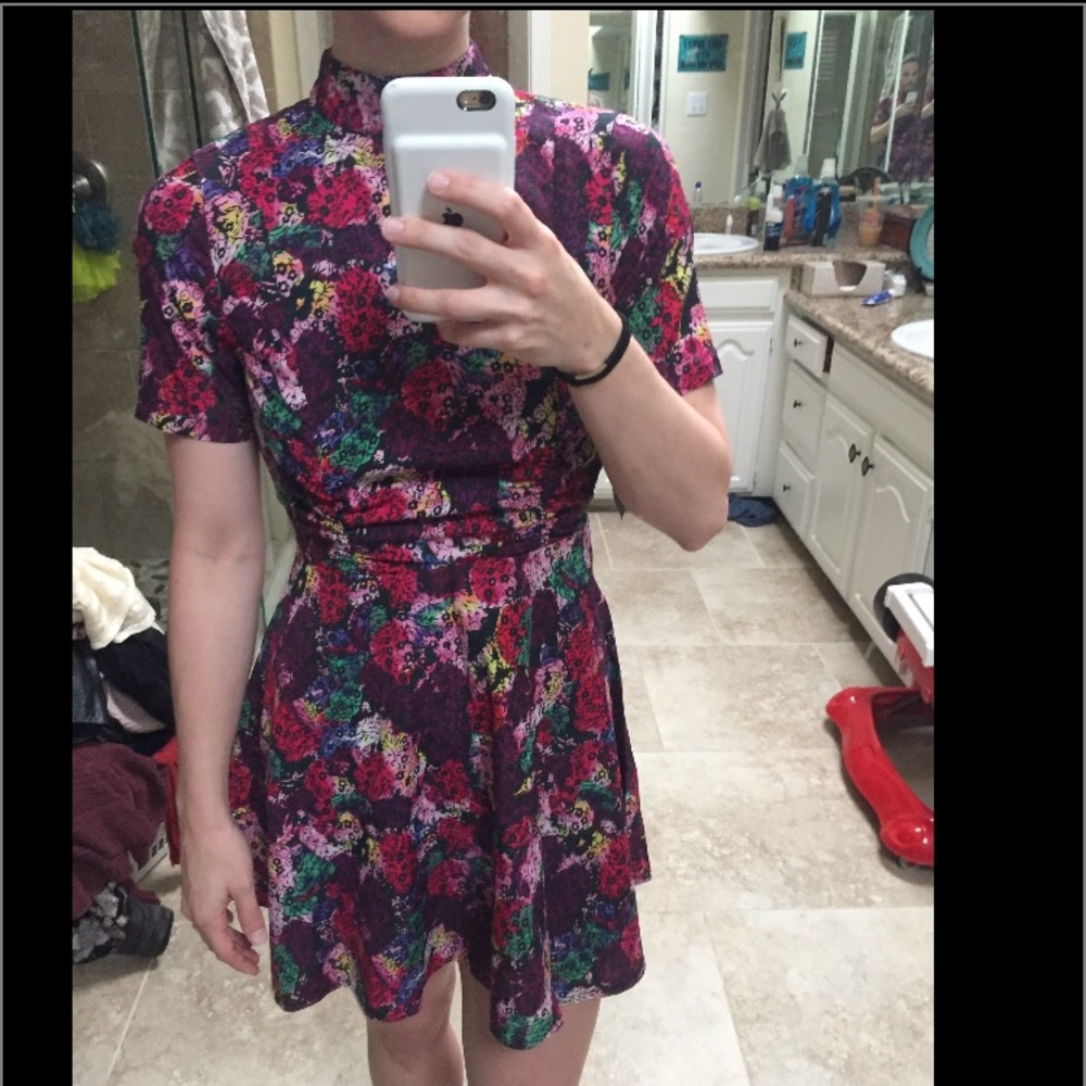 Open back nasty gal floral print dress