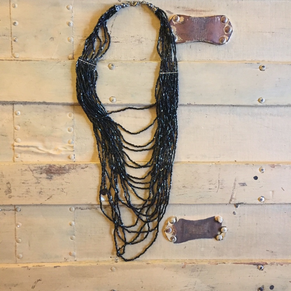BOHO VINTAGE STYLE ETHEREL BEADED NECKLACE OS