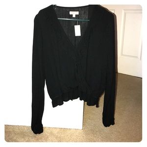 Long sleeve crop fashion top