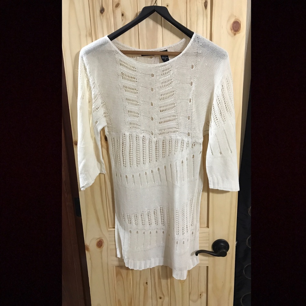 White Crochet Swimsuit Coverup