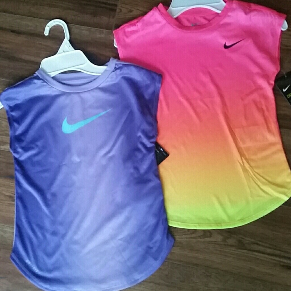 Brand new -2 nike dri-fit girls t-shirt size 6,6x