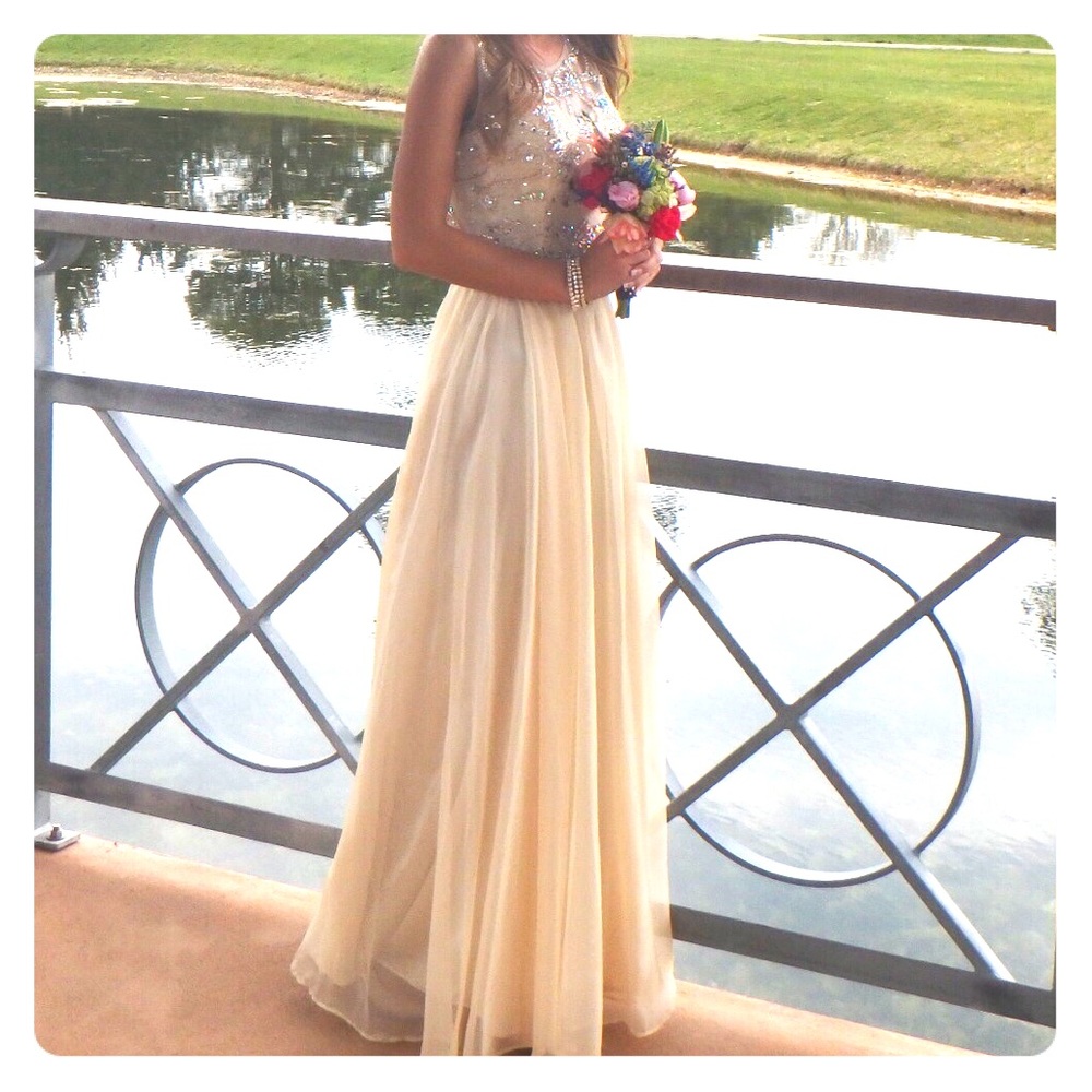 Champagne prom dress