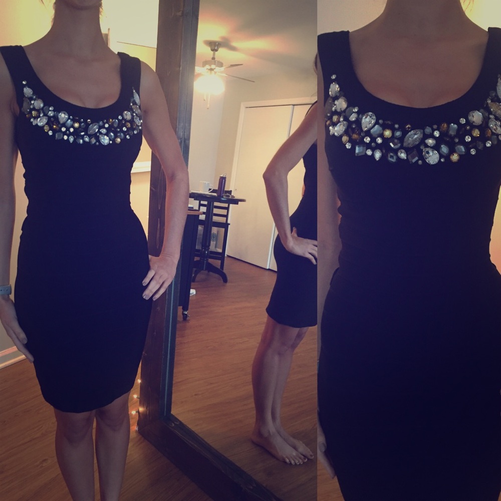 Black cocktail dress