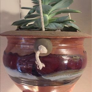 Beautiful handmade ceramic hanging planter