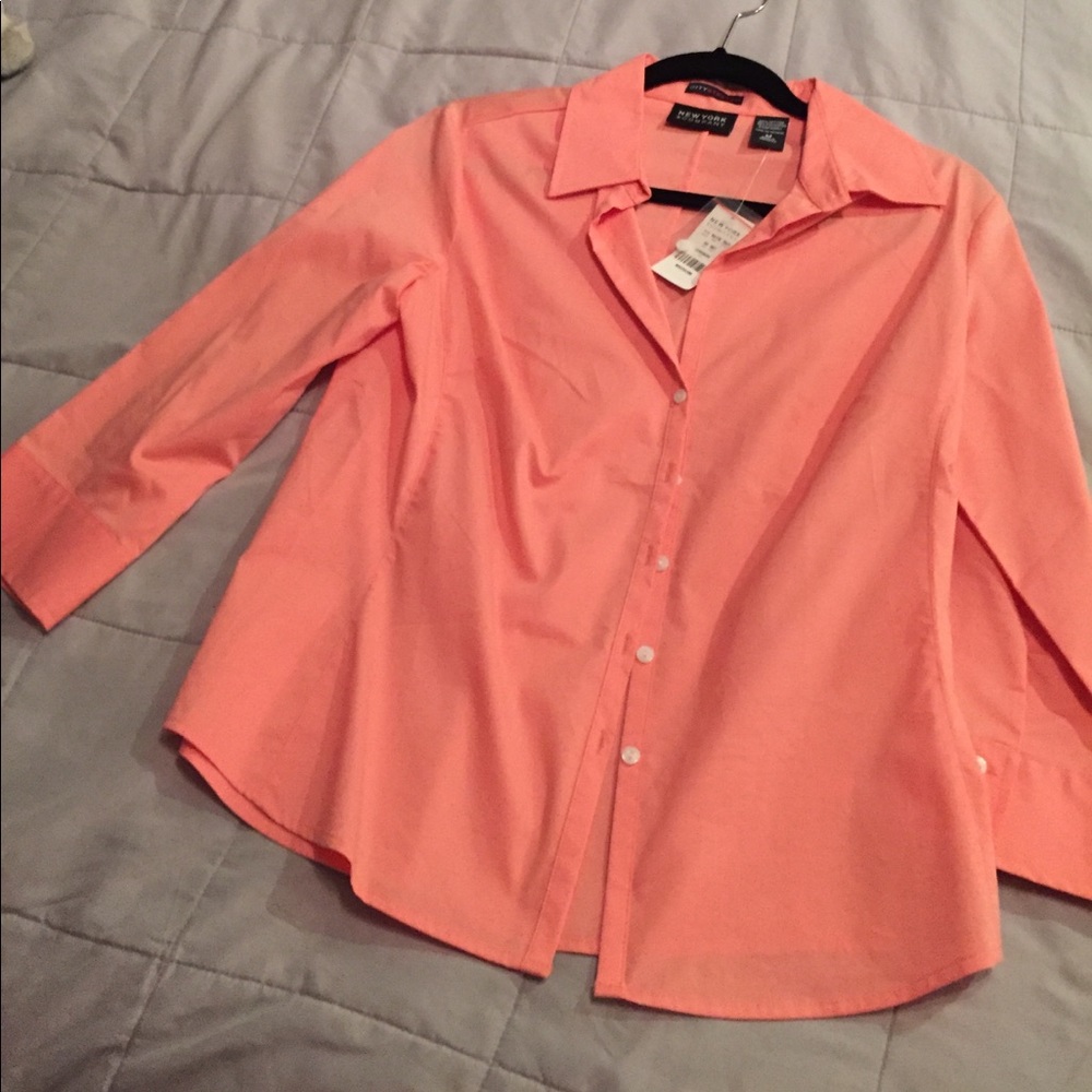 Beautiful peach Button up blouse