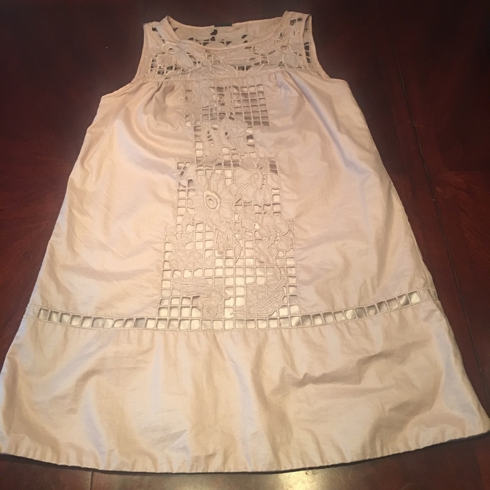 Crochet embroidered shift dress