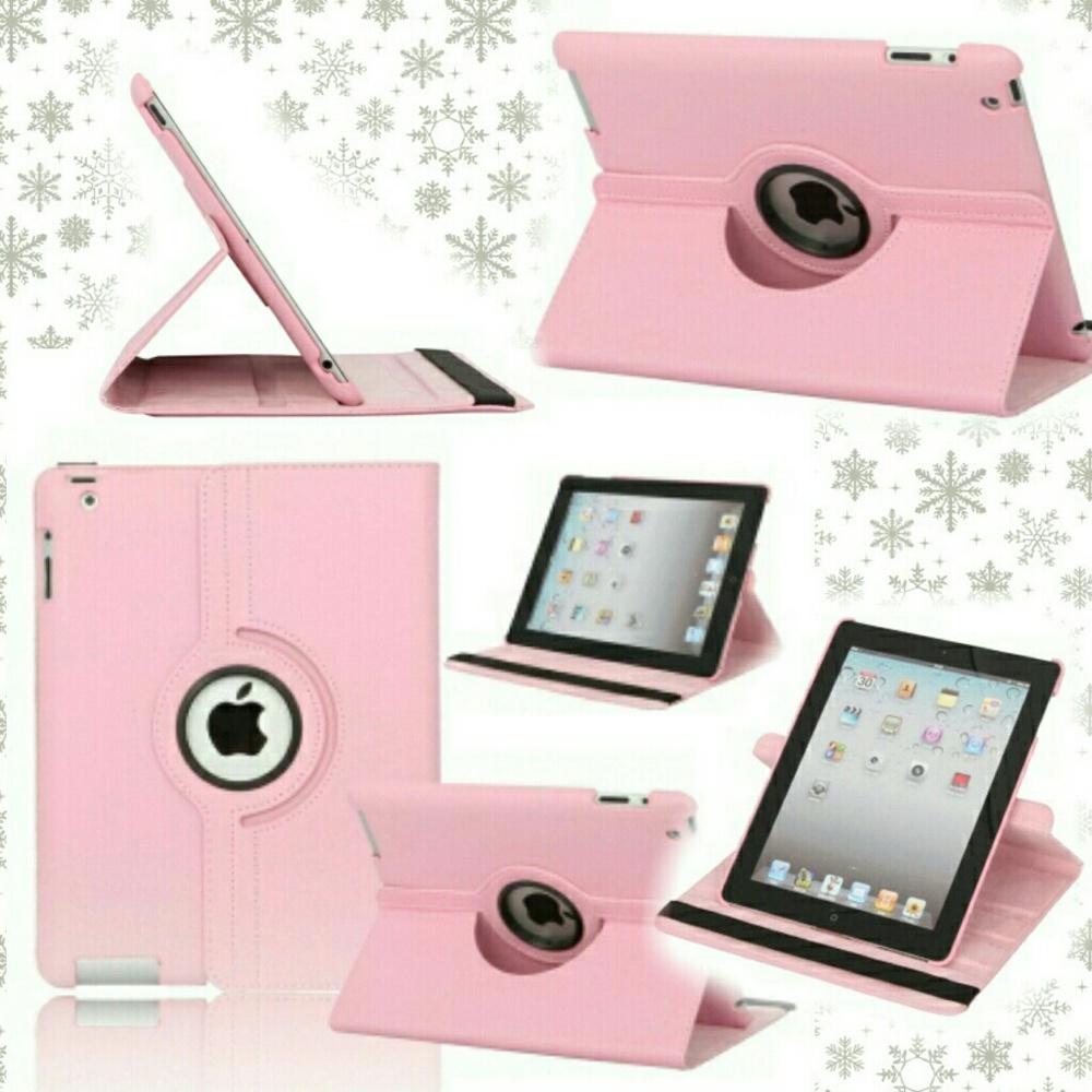 New Leather Case for iPad 2/3/4 Pink