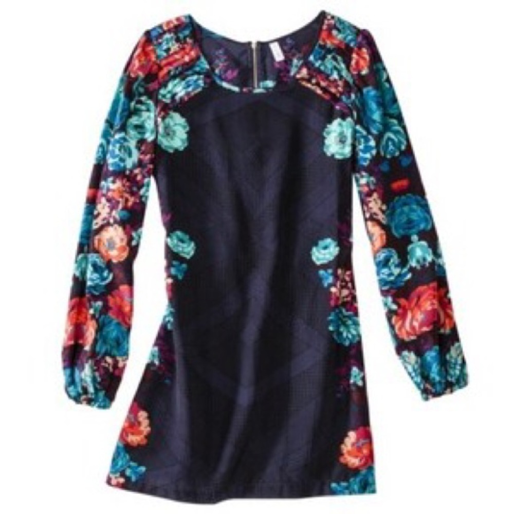 Floral shift mini dress