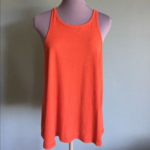 Free People orange racer back tank size large