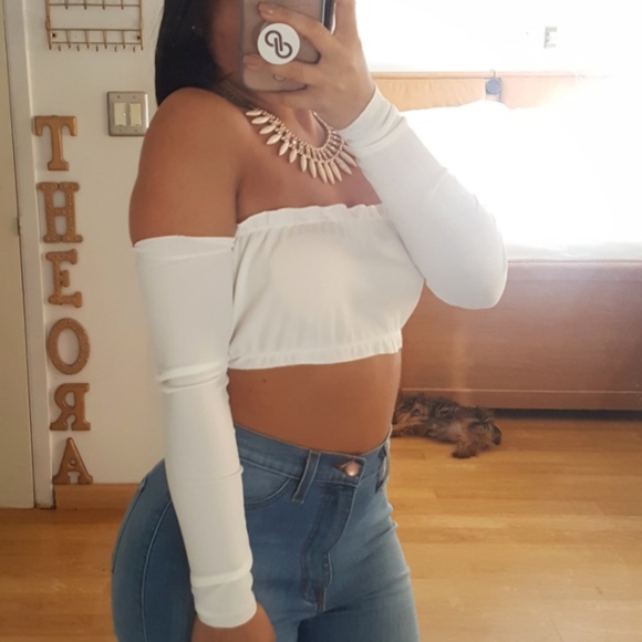 "Vanilla" Ivory Crop Top NWOT - Picture 2 of 6