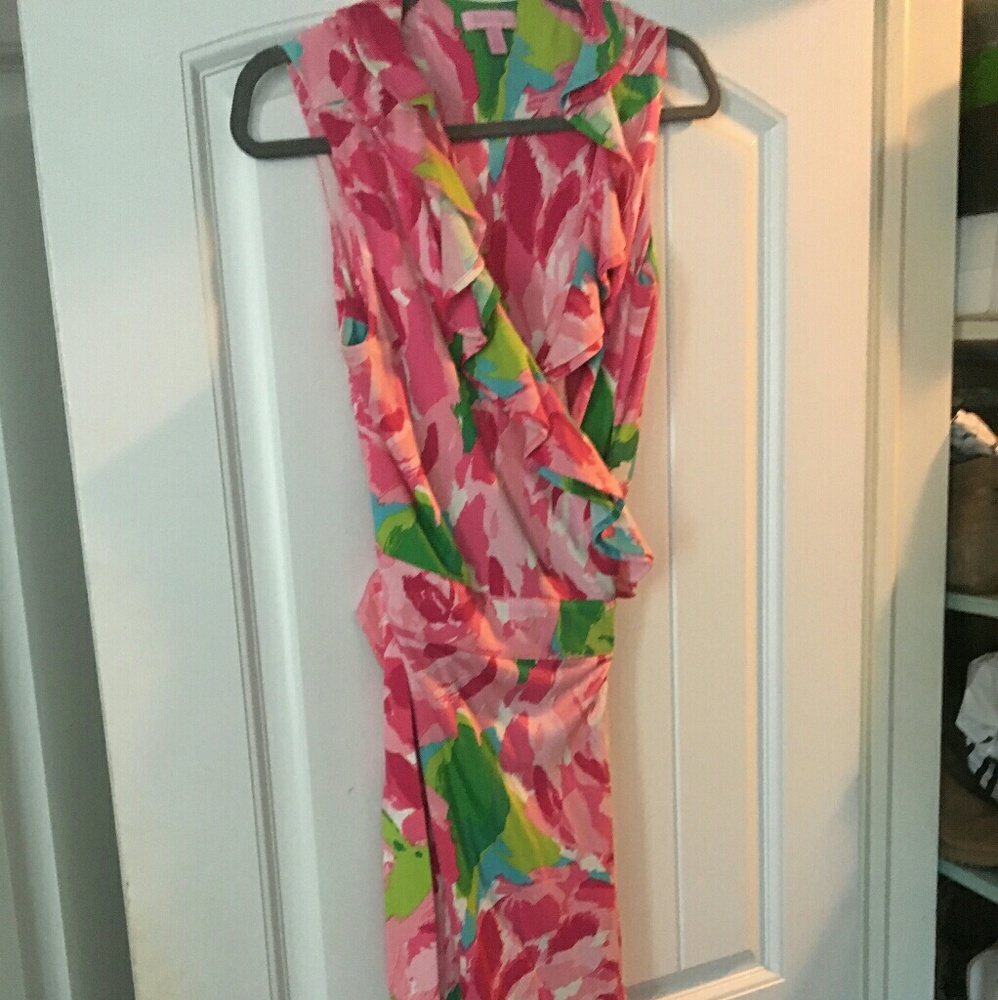 Lilly pulitzer HPFI wrap dress large EEUC!