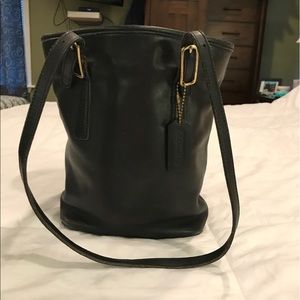 Coach pocket book black leather