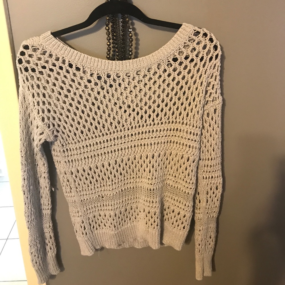 American eagle gray knot sweater