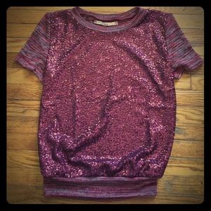 Chelsea & Violet sequin sweater top size small