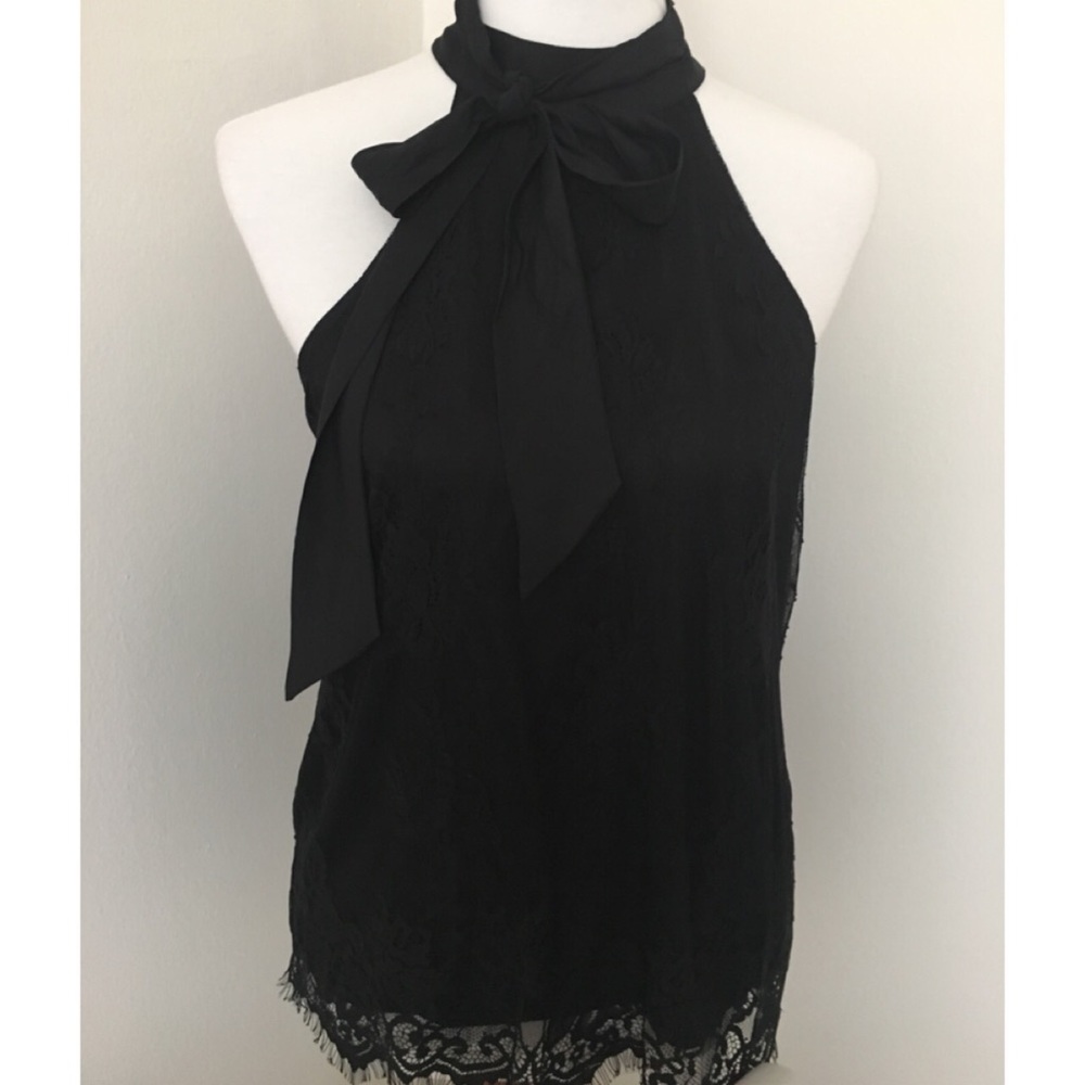 HP! Parker Tie-Neck Lace Sleeveless Blouse. NWT!
