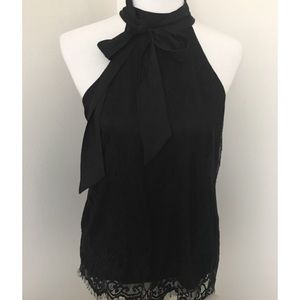 HP! Parker Tie-Neck Lace Sleeveless Blouse. NWT!