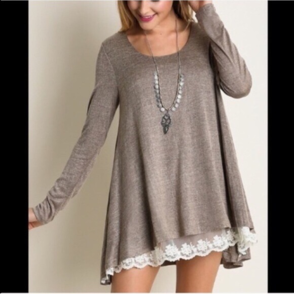 💔SOLD OUT❣️Comfortable Mocha Tunic/Top - Picture 2 of 4