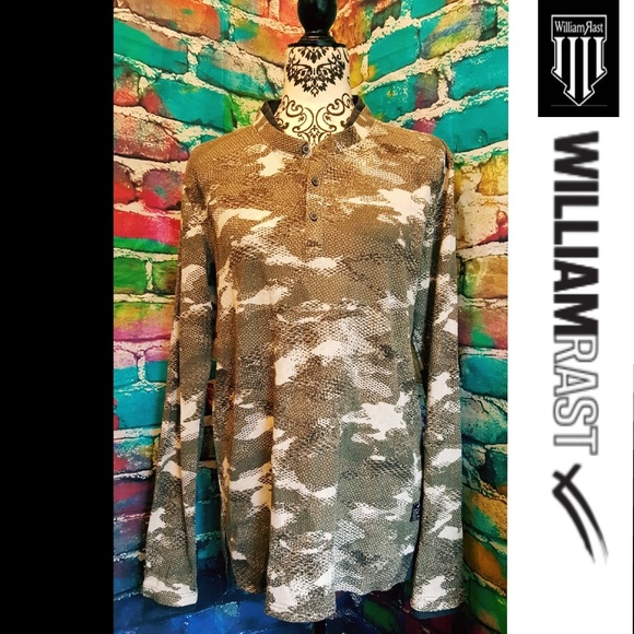 William Rast Other - ❎SOLD❎Camouflage Thermal Henley Shirt Large