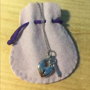 sterling silver lock and key necklace
